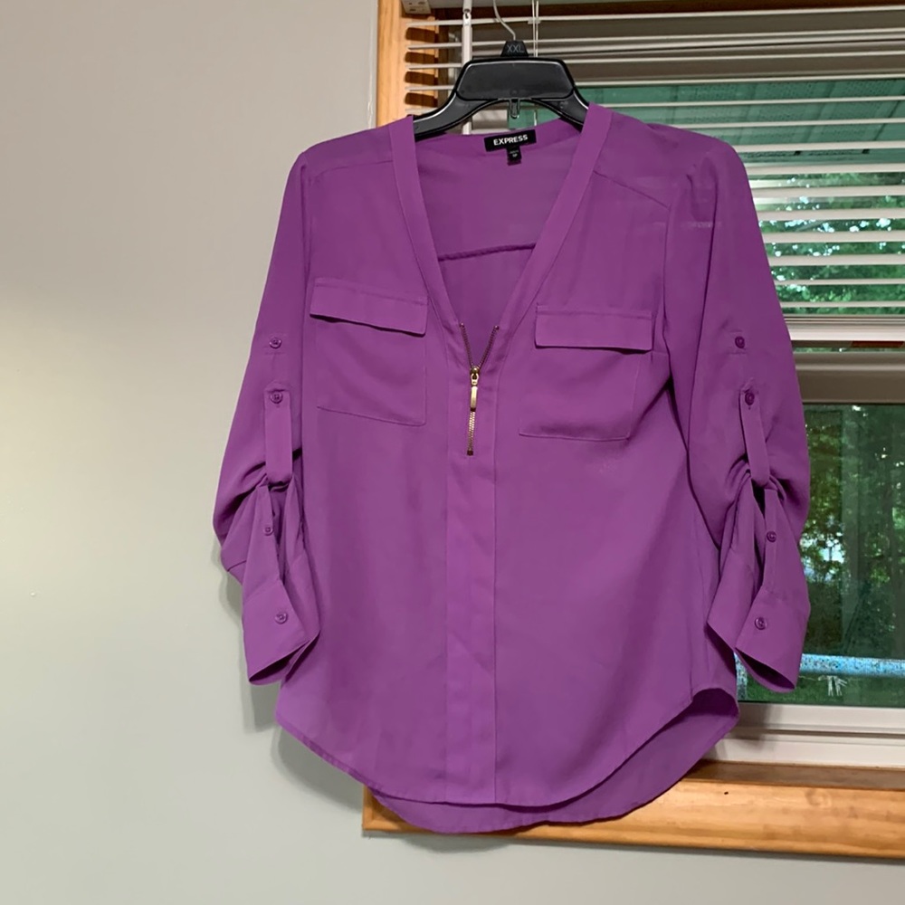 Express 100% Polyester Formal Shirt - Size XS